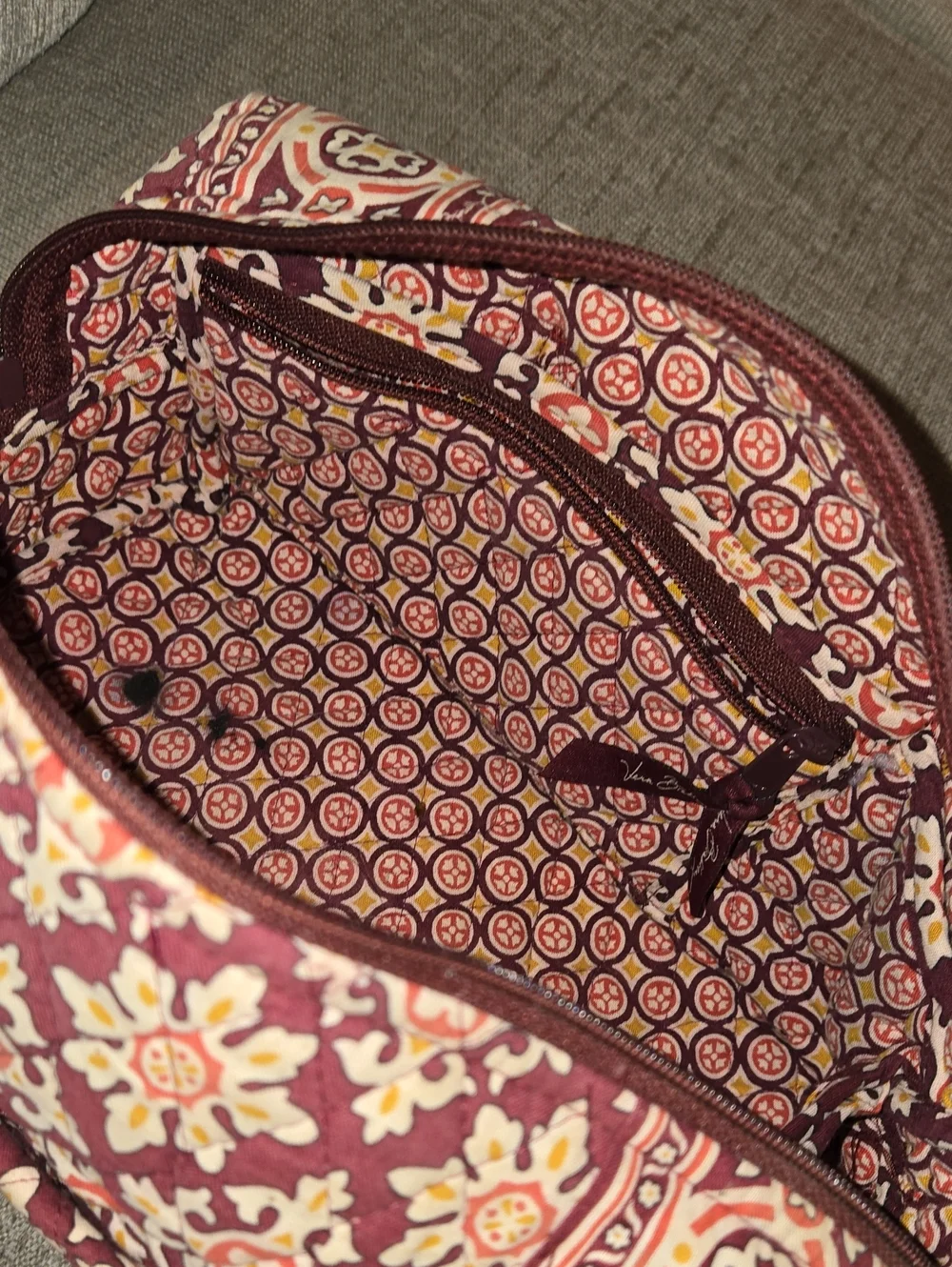 Vera Bradley Medallion Burgundy Tote Bag - Picture 2 of 5